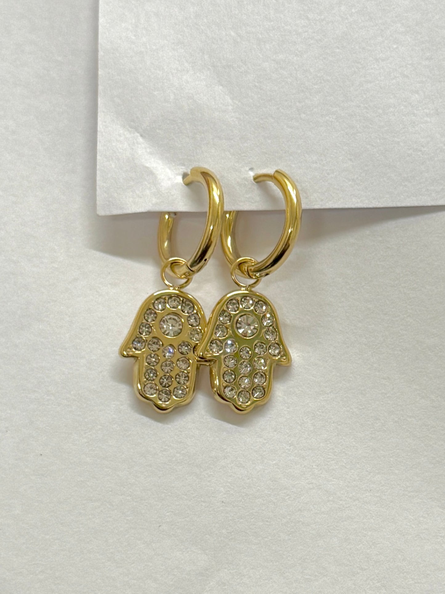 Nazar Hamsa Drop Earrings