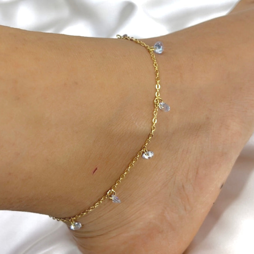 Crystal Drops Anklet