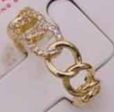 Gilded Link Ring