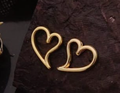 Poppy Love Heart Stud Earrings