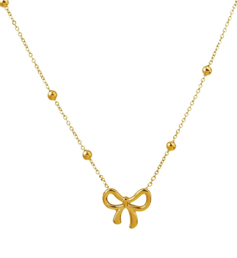 Petite Knot Bow Necklace