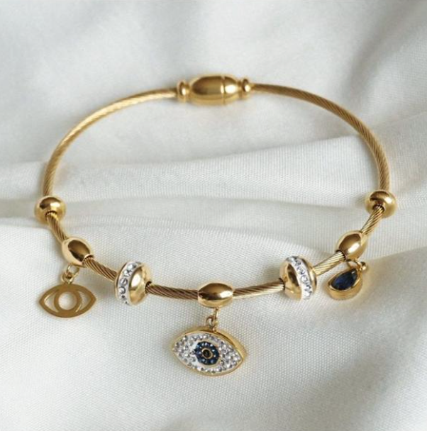 Good Vibes Evil Eye Bangle