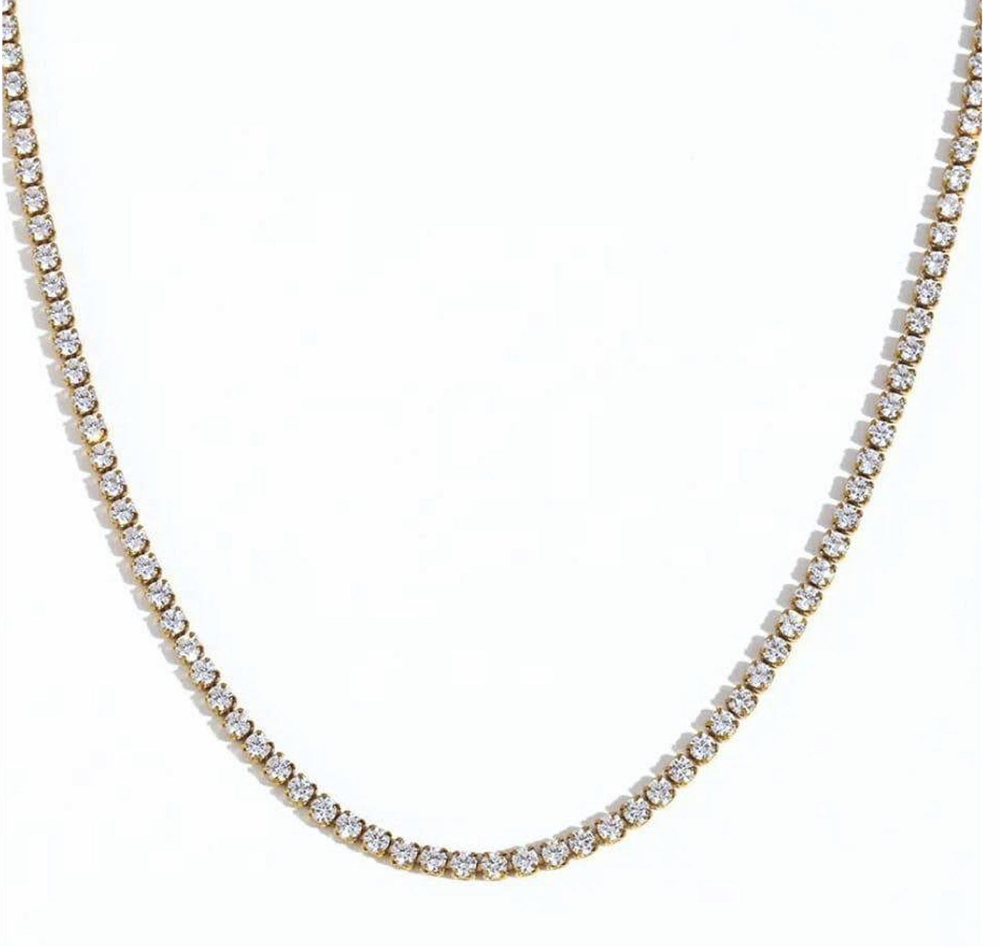 Gold Tennis Necklace