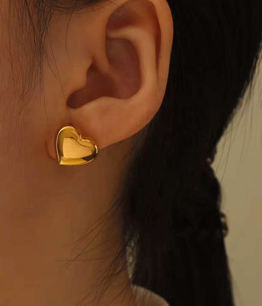 Amore Heart Stud Earrings