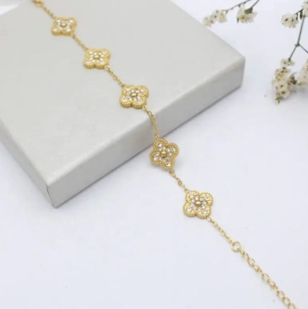 Gold Clover Bracelet