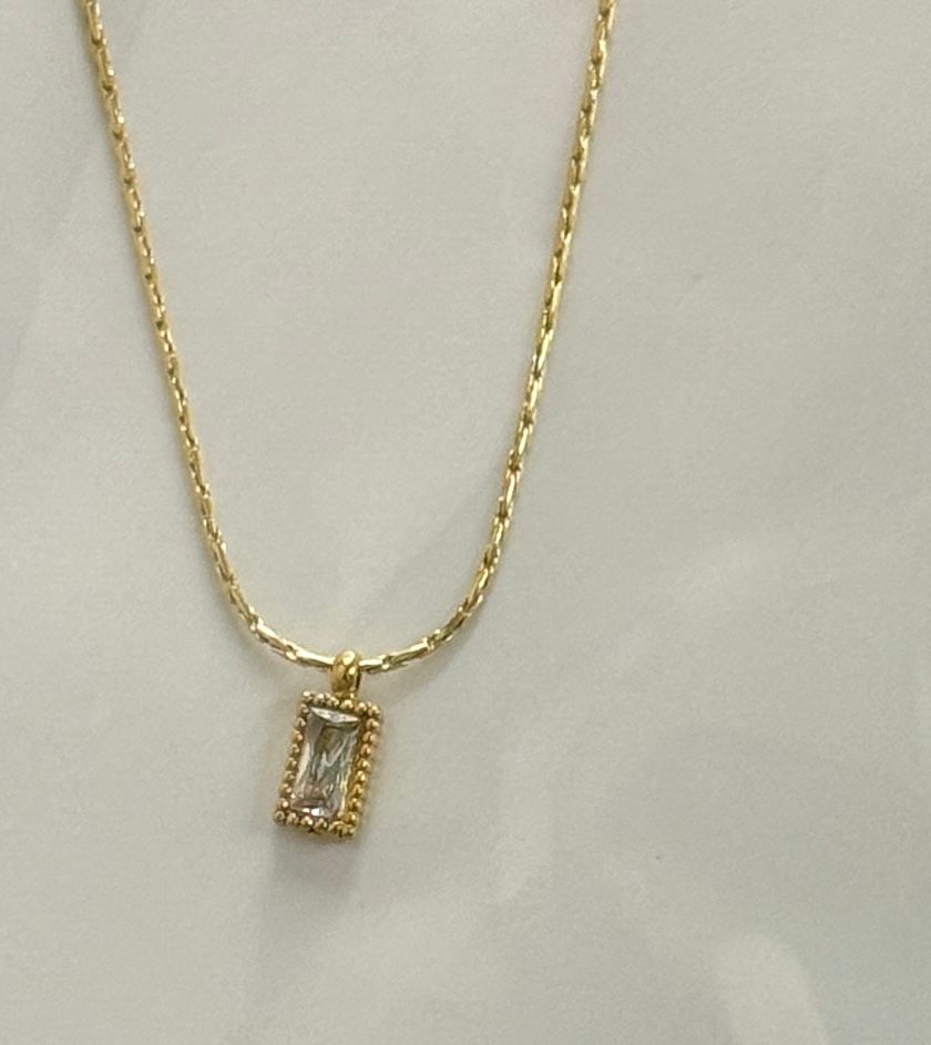 Tiny Treasure Rectangular Prism Necklace