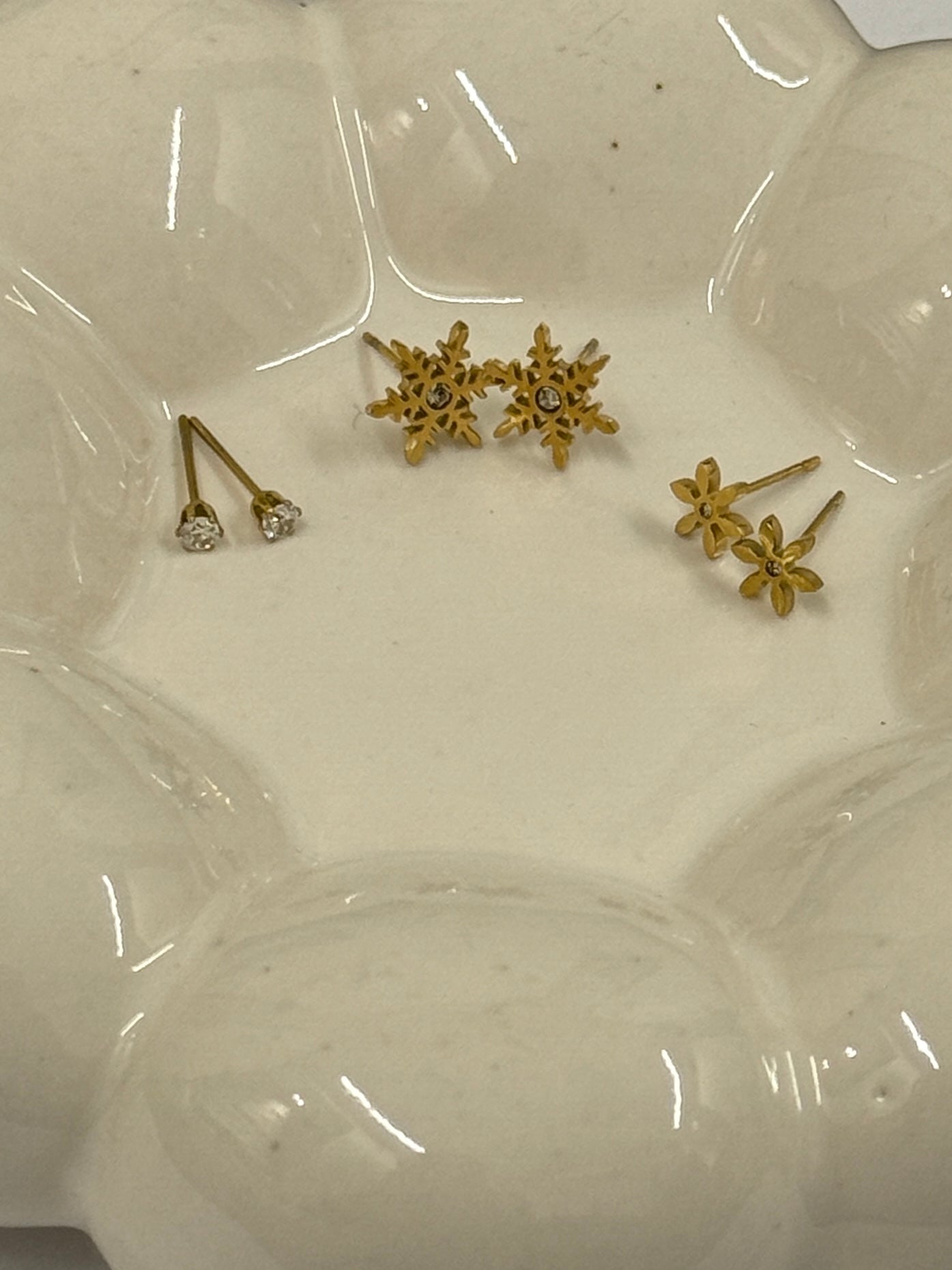 SnowKiss Stud Set of Three