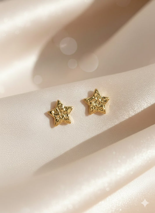 Star Texture Stud Earrings