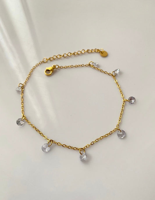 Crystal Drops Anklet