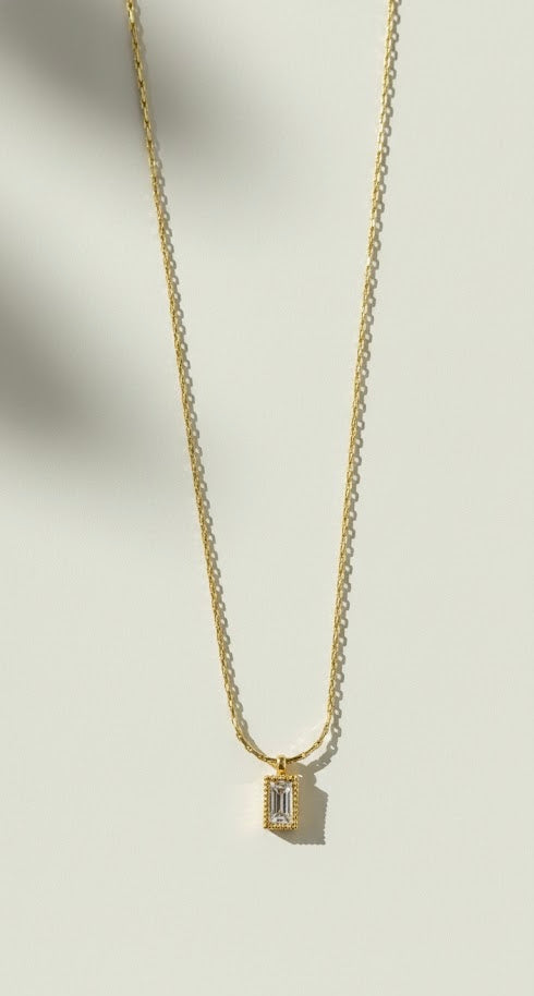 Tiny Treasure Rectangular Prism Necklace