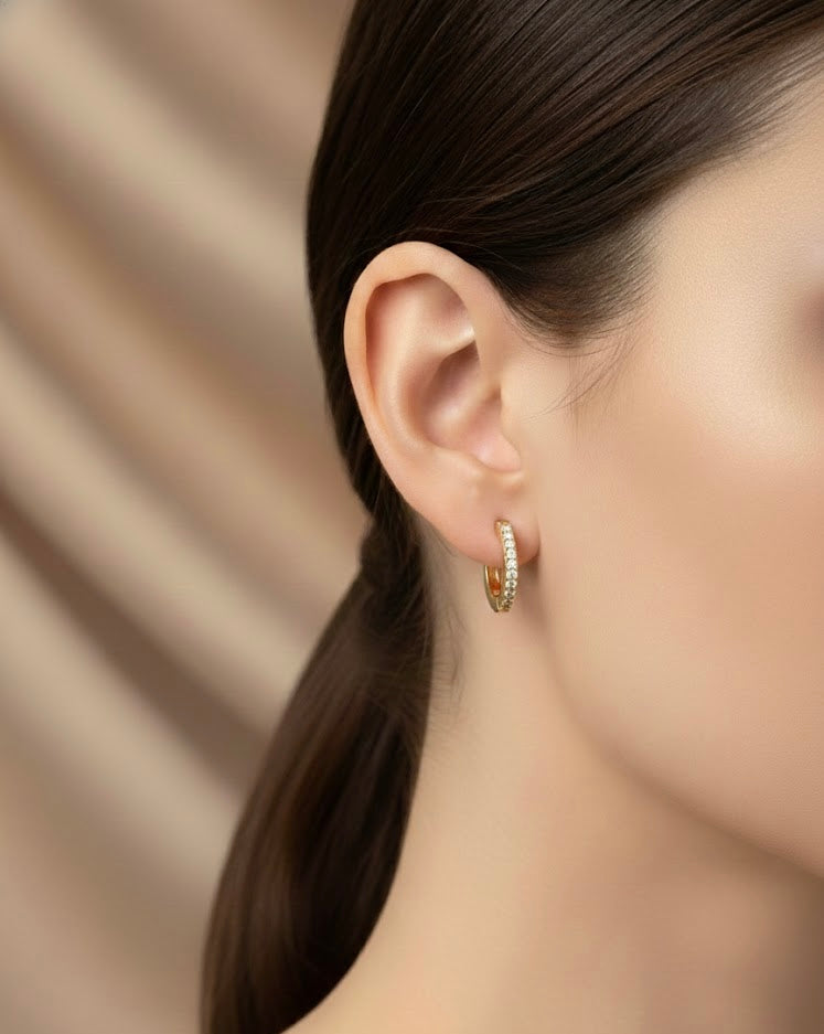 Crystal Line Hoops