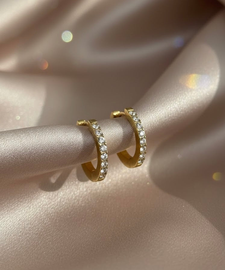 Crystal Line Hoops