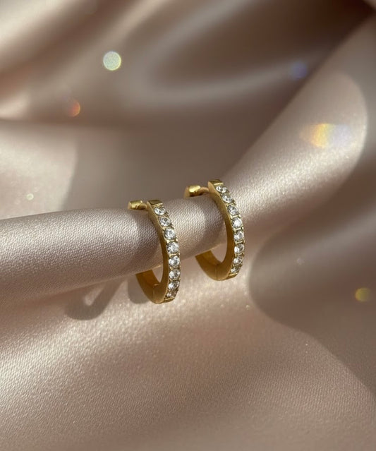 Crystal Line Hoops