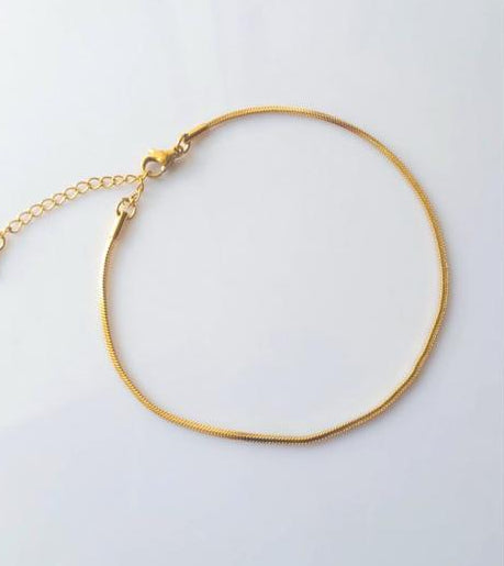 Sleek Gold Anklet