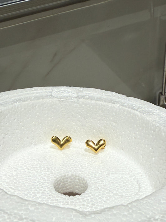 Velvet Love Heart Studs