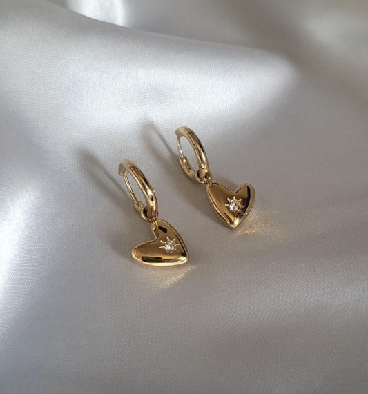 Cupid's Heart Drop Earrings