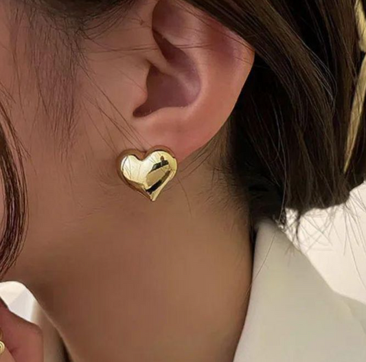 Amore Heart Stud Earrings