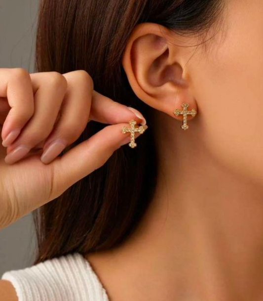 Cross Grace Stud Earrings