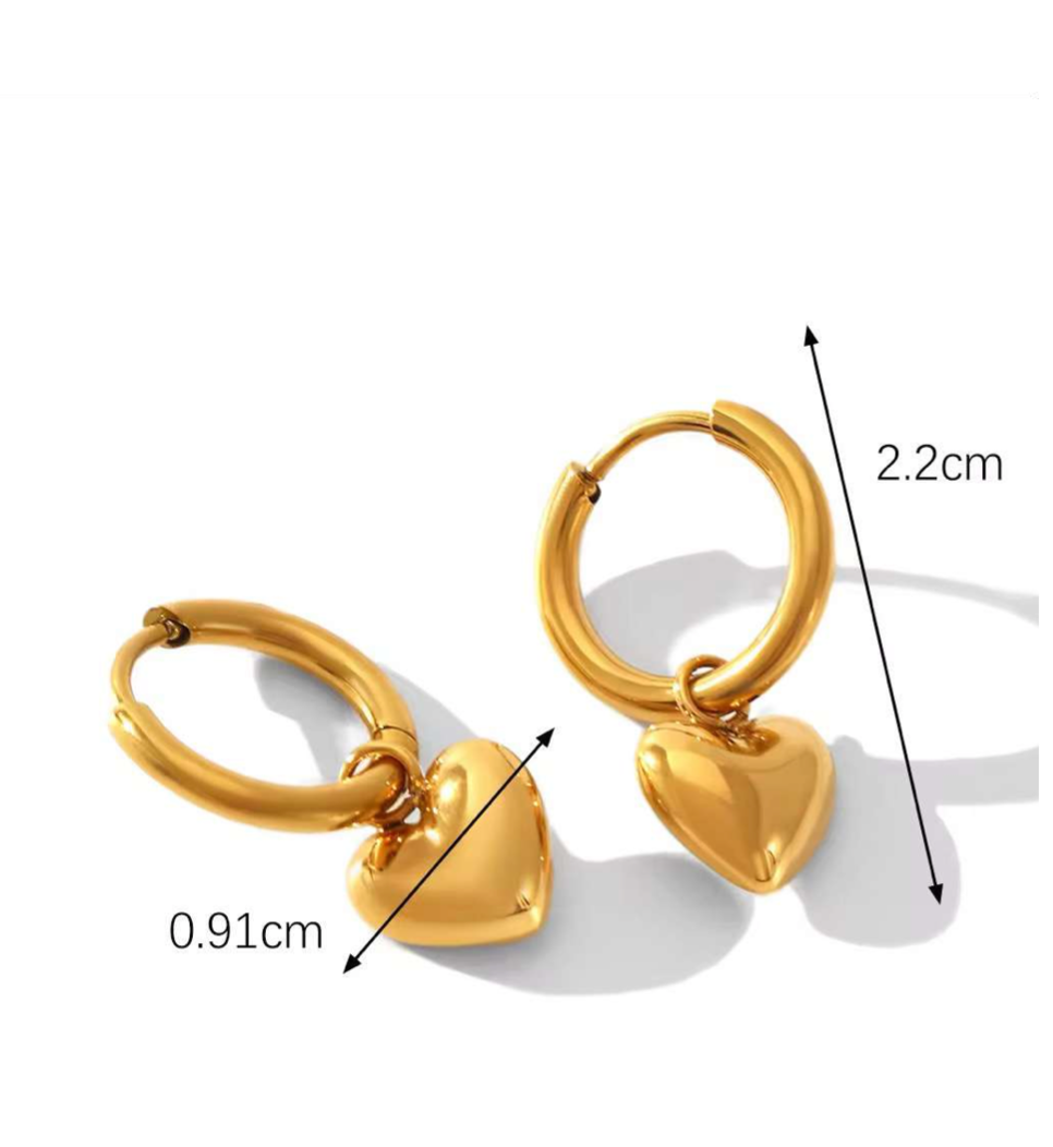 Sweet Heart Drop Earrings