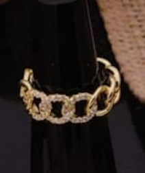 Gilded Link Ring