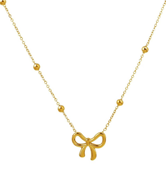 Petite Knot Bow Necklace