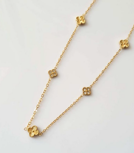 Golden Clover Grace Necklace