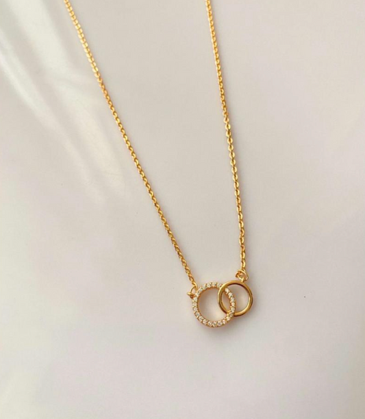Circle Link Rose Gold Necklace