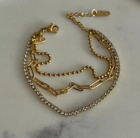 Triple Muse Layered Bracelet