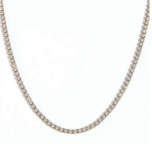 Gold Tennis Necklace