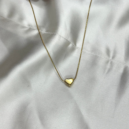 Velvet Gold Heart Necklace