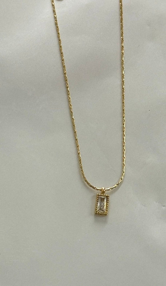 Tiny Treasure Rectangular Prism Necklace
