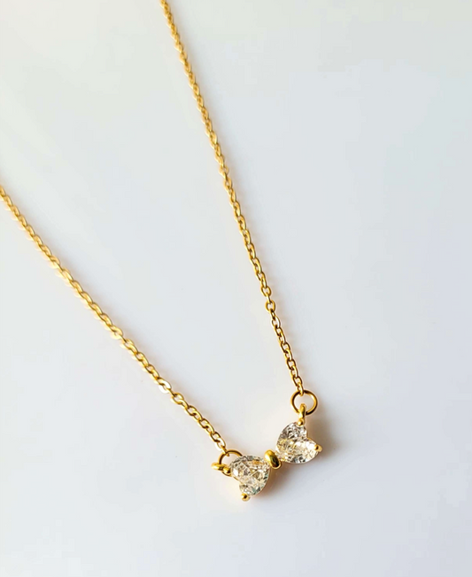 Crystal Knot Bow Necklace