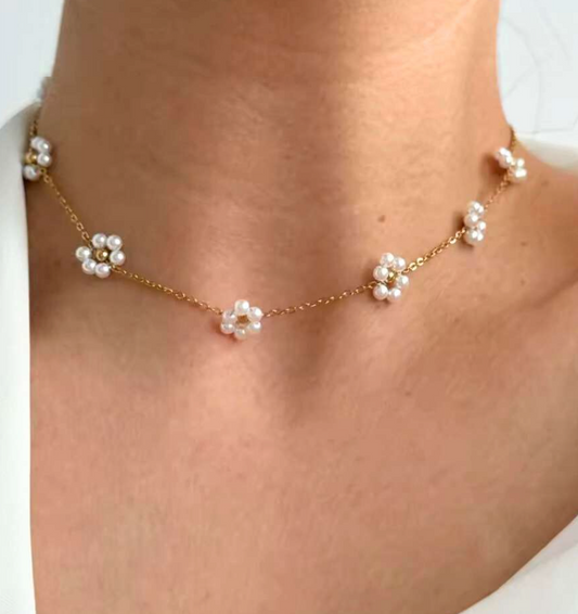 Pearl Flower Necklace
